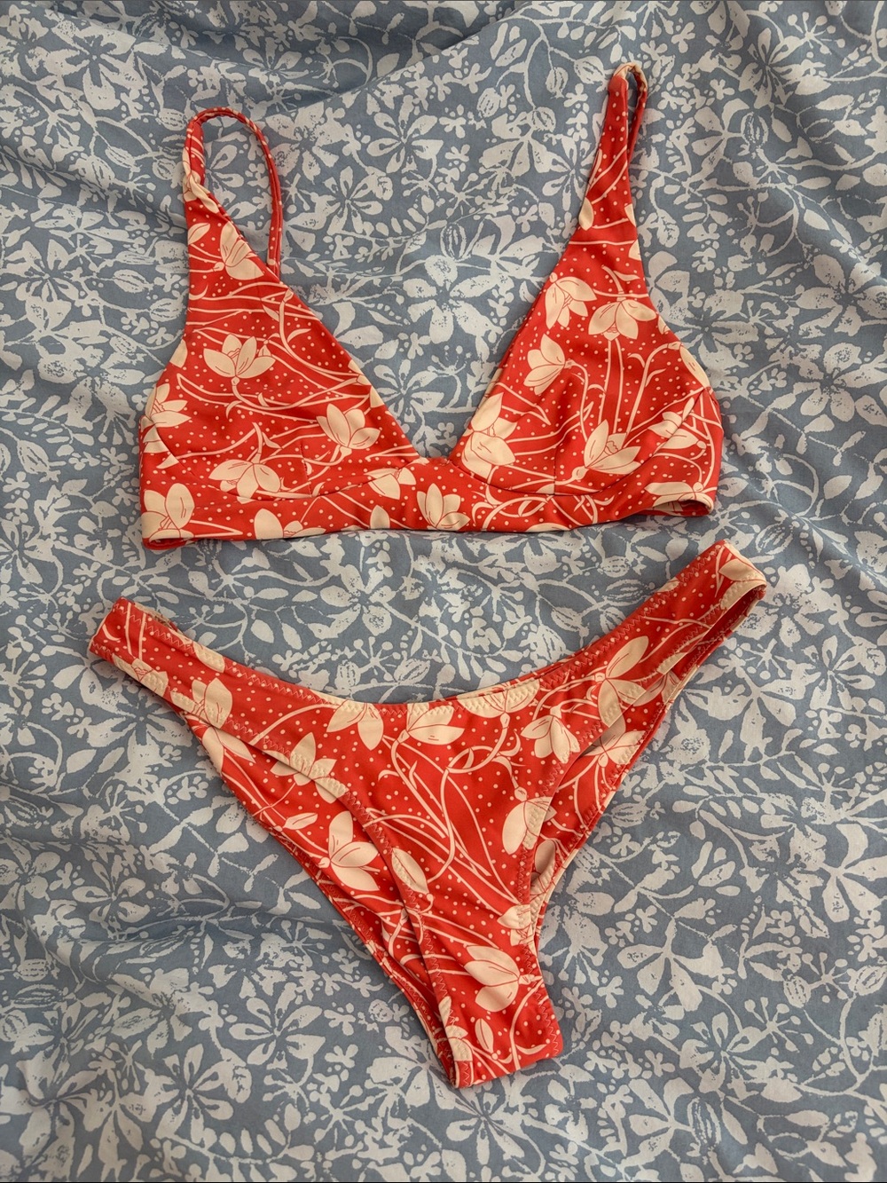 Stone fox swim vintage Iris ziggy top & Bowie bottom bikini set
